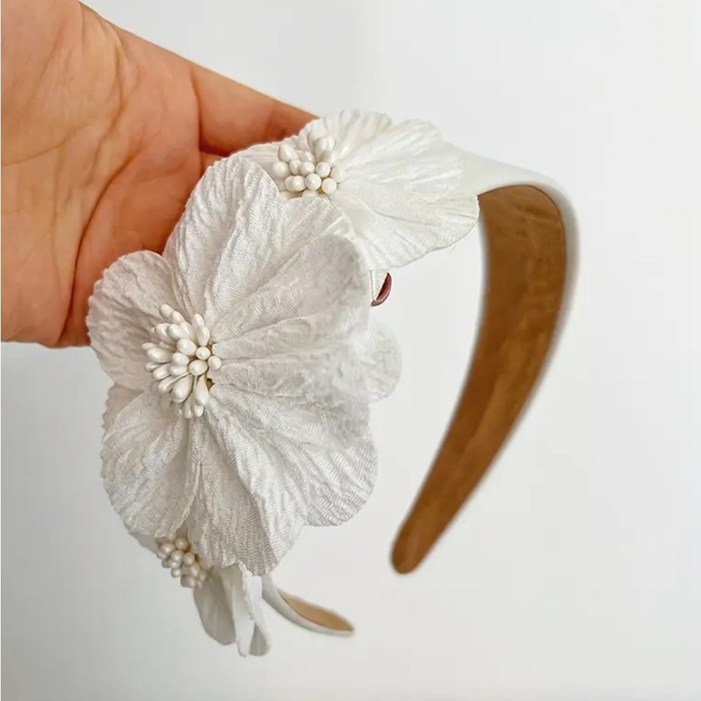 White Floral Headband